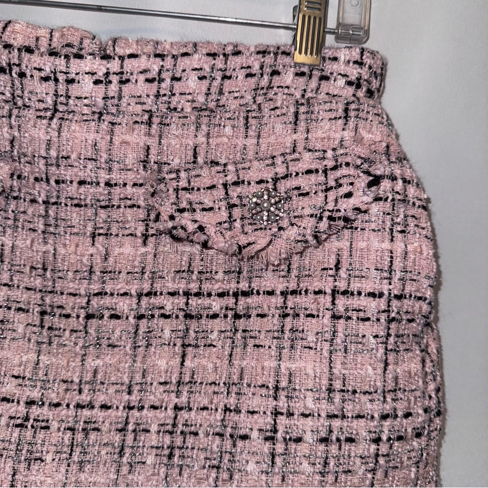 NWT Women's tweed Boucle Skort Light Pink - Picture 5 of 12